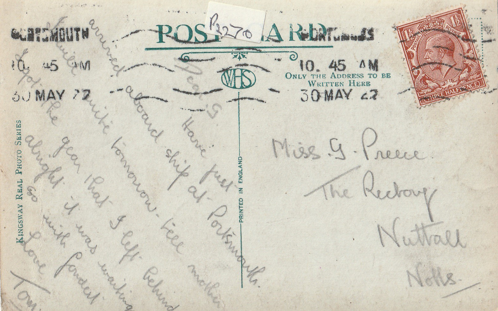 Miss G
              Preece The Rectory