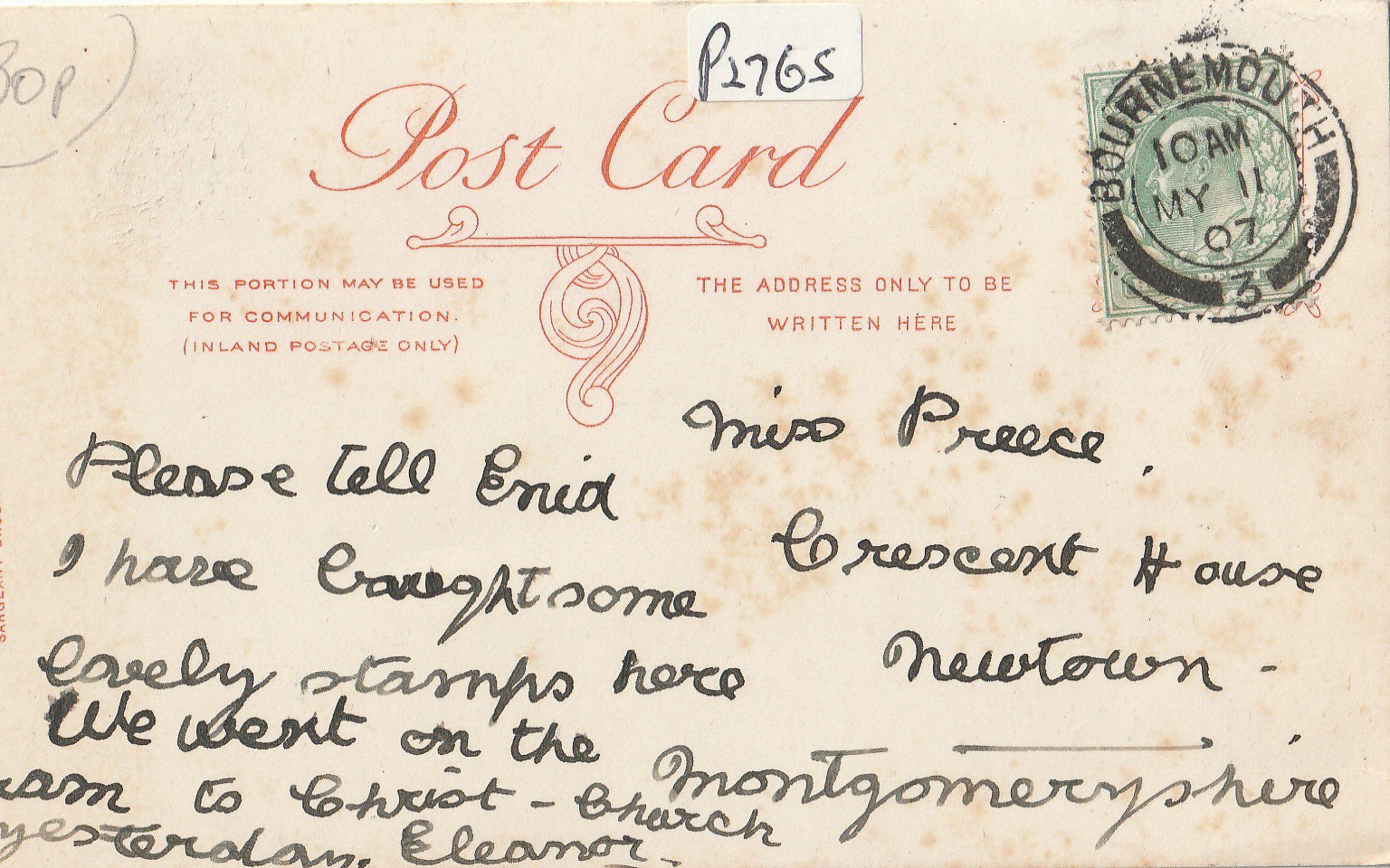 Miss
              Preece Crescent House